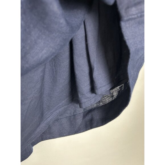 J. CREW Women’s Size XXL One-Shoulder Linen Shift Dress Navy Blue NWT - Picture 11 of 14